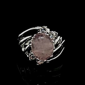 Ladies Pink Enchanted Moon Ring